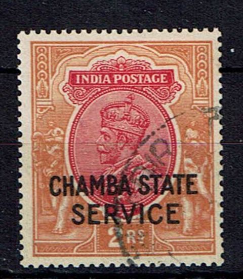 Image of Indian Convention States ~ Chamba SG O58 FU British Commonwealth Stamp